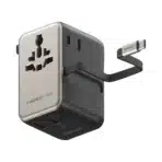Momax UA30 1-World²⁺ 70W 3-Port Dual AC Travel Adapter with Built-In Retractable Cable
